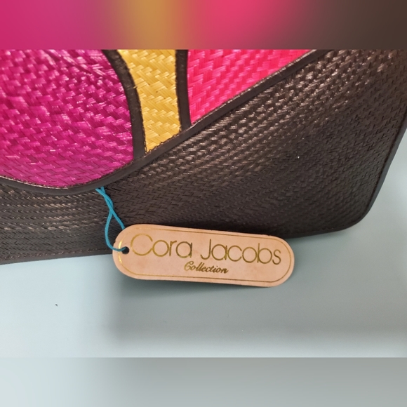 Cora Jacobs Retro Multi Color Clutch Purse - Picture 3 of 7